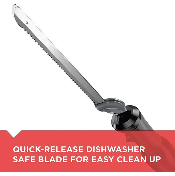 Black Decker Stainless Steel 9 Inch Electric Knife Offset Blades Corded