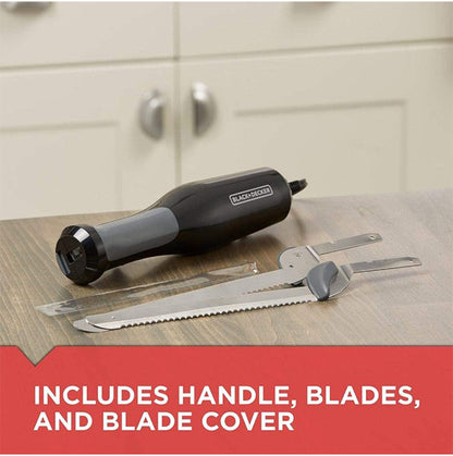Black Decker Stainless Steel 9 Inch Electric Knife Offset Blades Corded