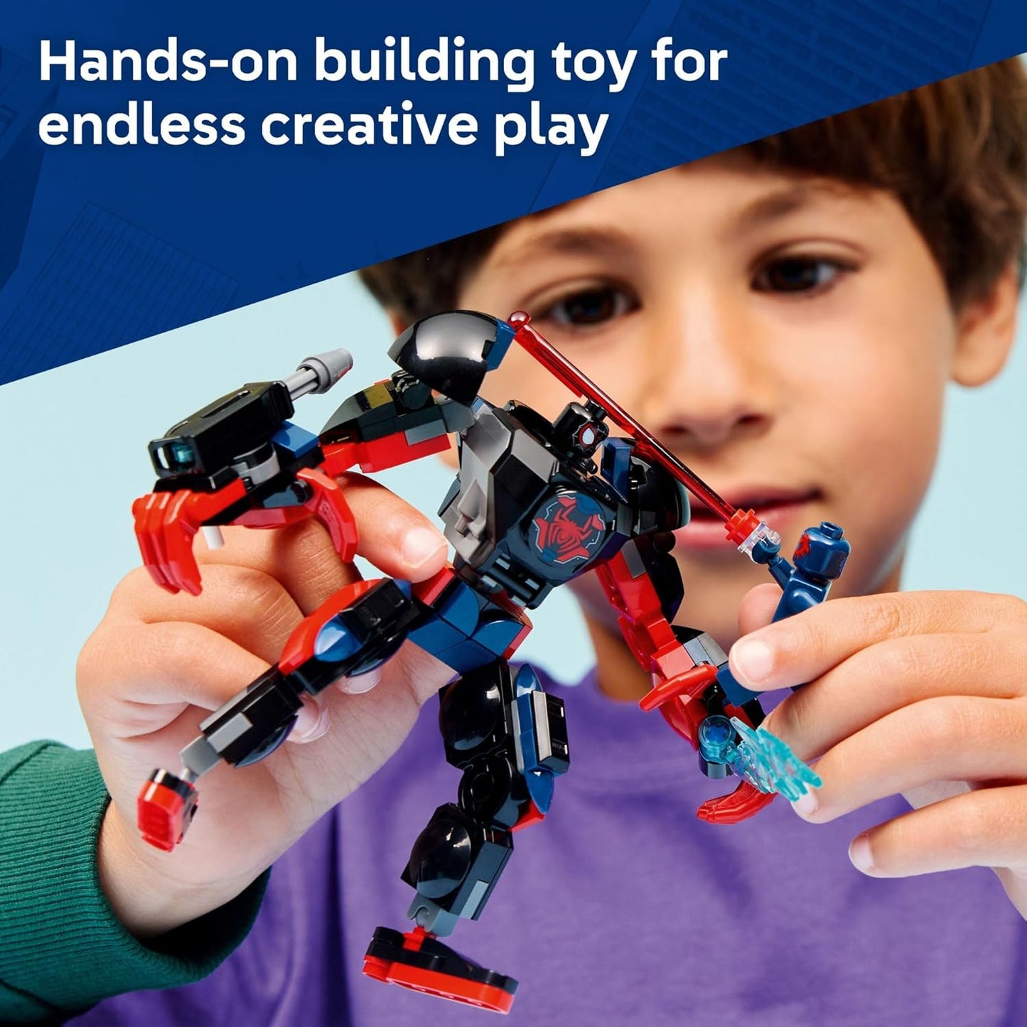 LEGO Marvel Miles Morales Mech vs Spider-Man 2099